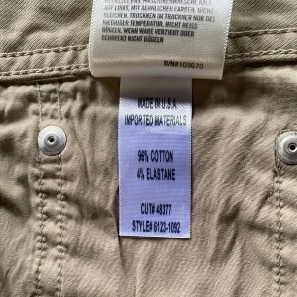 Citizens of‎ Humanity Gage Classic Straight Vintage Khaki Tan Jeans Size 40 NWT